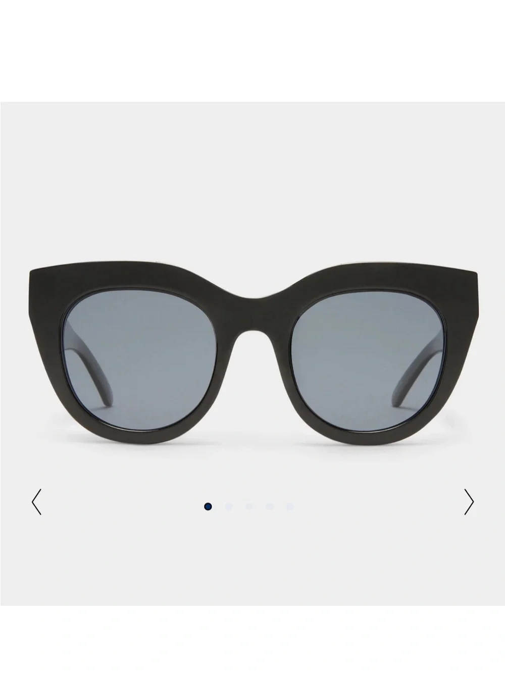 Le Specs Air Heart Black Cat-Eye Sunglasses